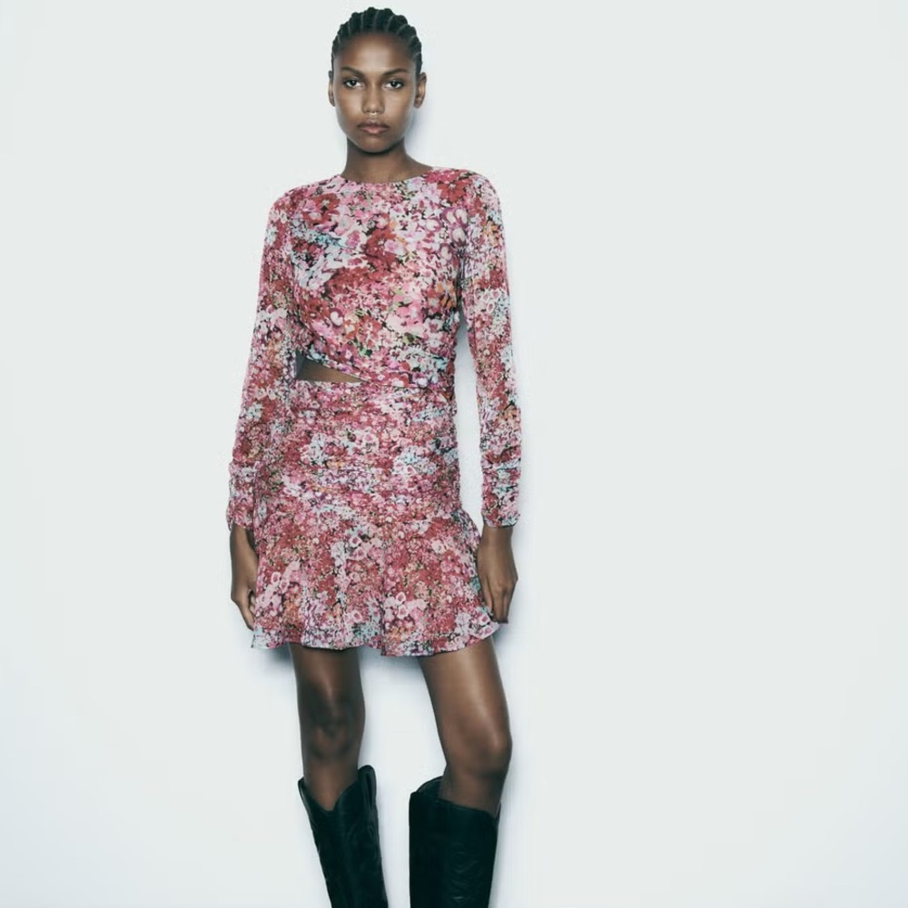ZARA floral mini dress - Picture 2 of 9